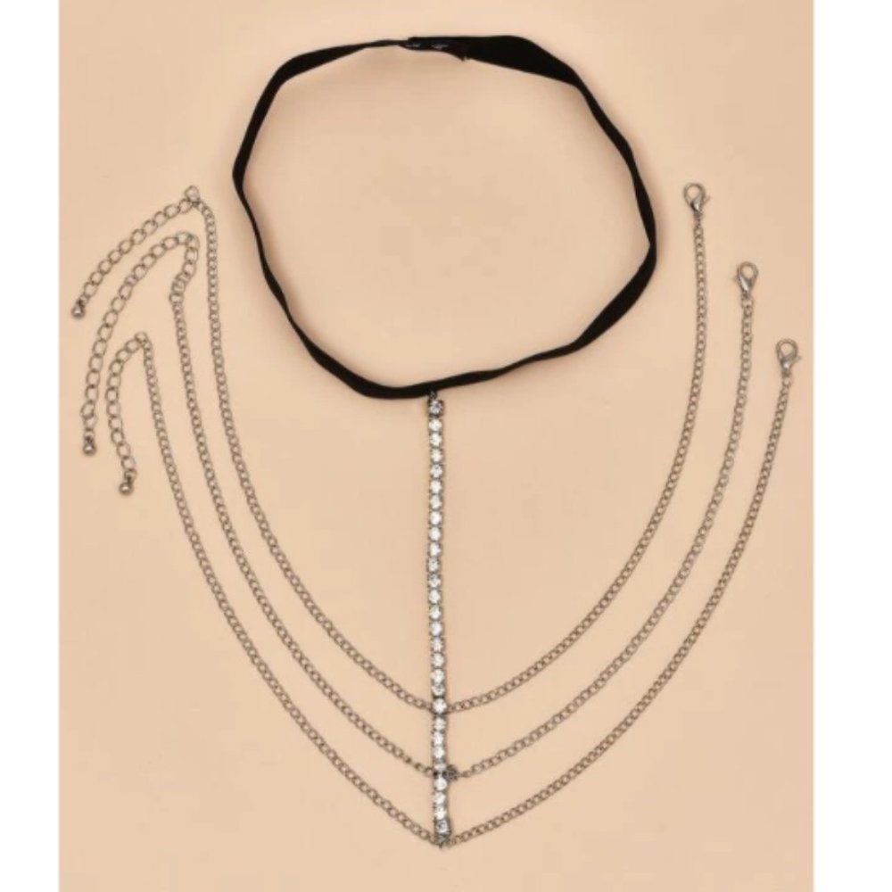 Leg Chain - Rhinestone - Picture 2 of 3